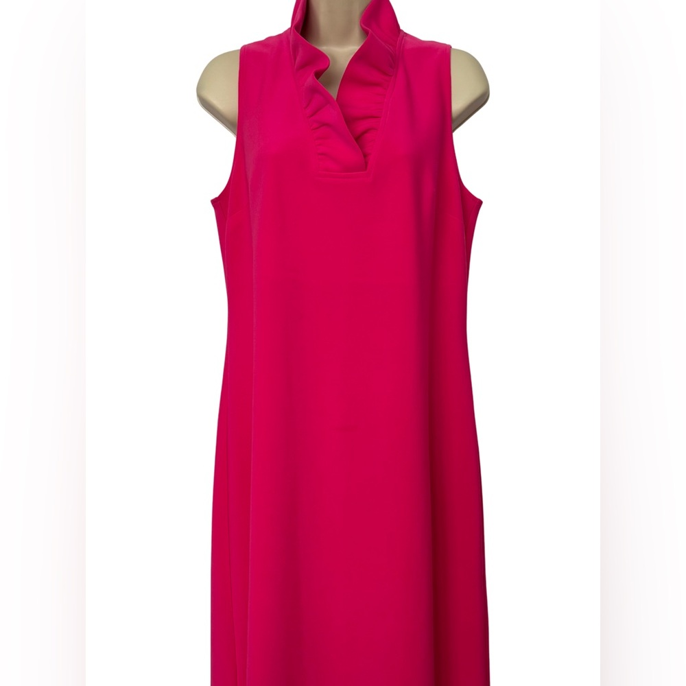 Joseph Ribkoff Fuchsia ruffle Dress - Picture 7 of 14